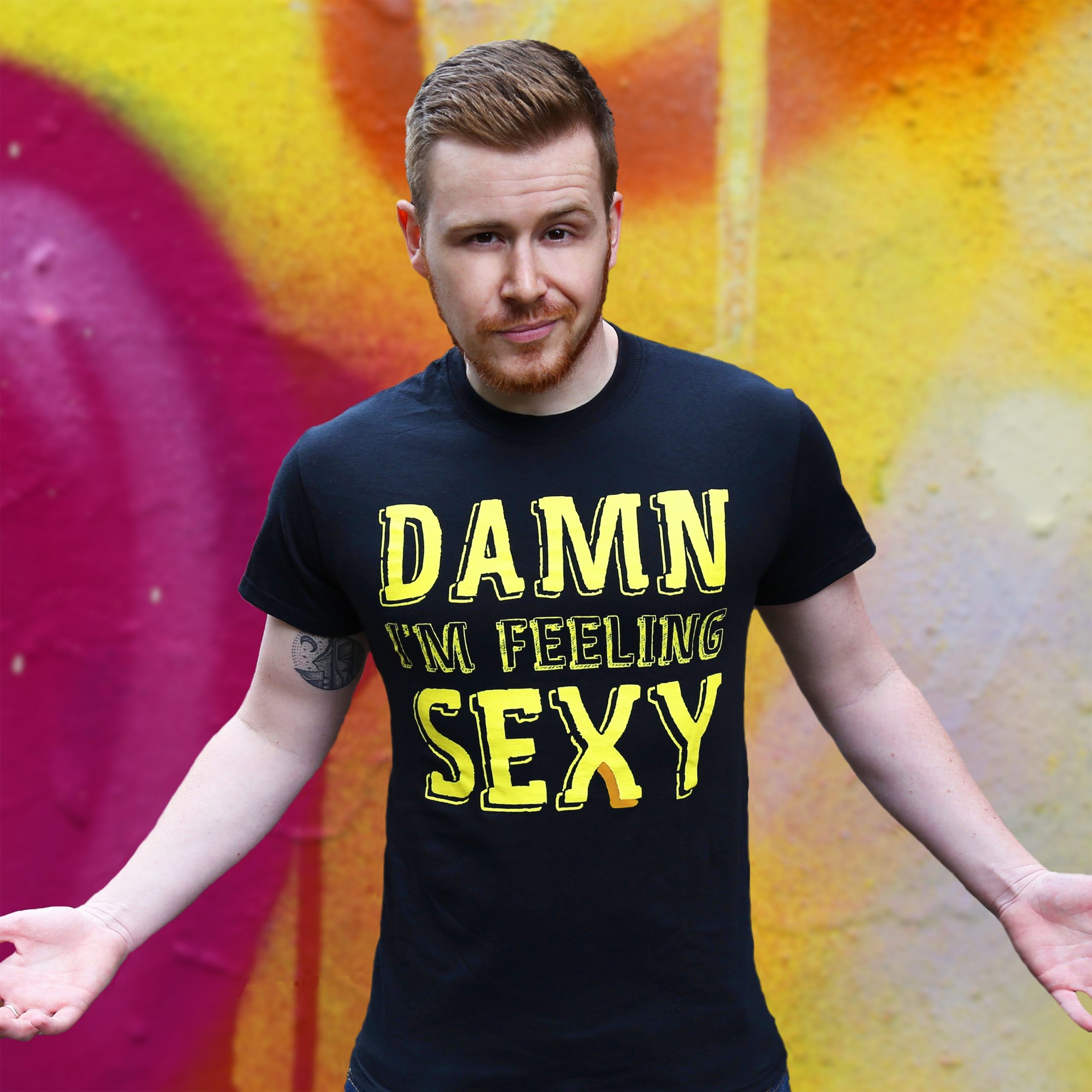 The Noise Next Doors “damn Im Feeling Sexy” T Shirt Black And Yellow The Noise Next Door